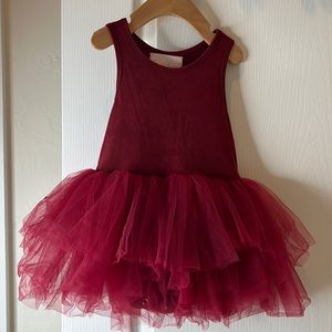 Iloveplum Girl’s Tutu Dress in Deep Red